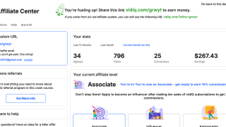 通过youtube视频推广VidIQ工具赚联盟佣金，7天赚267美金