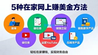 在家怎么赚钱？5种在家网上赚美金方法
