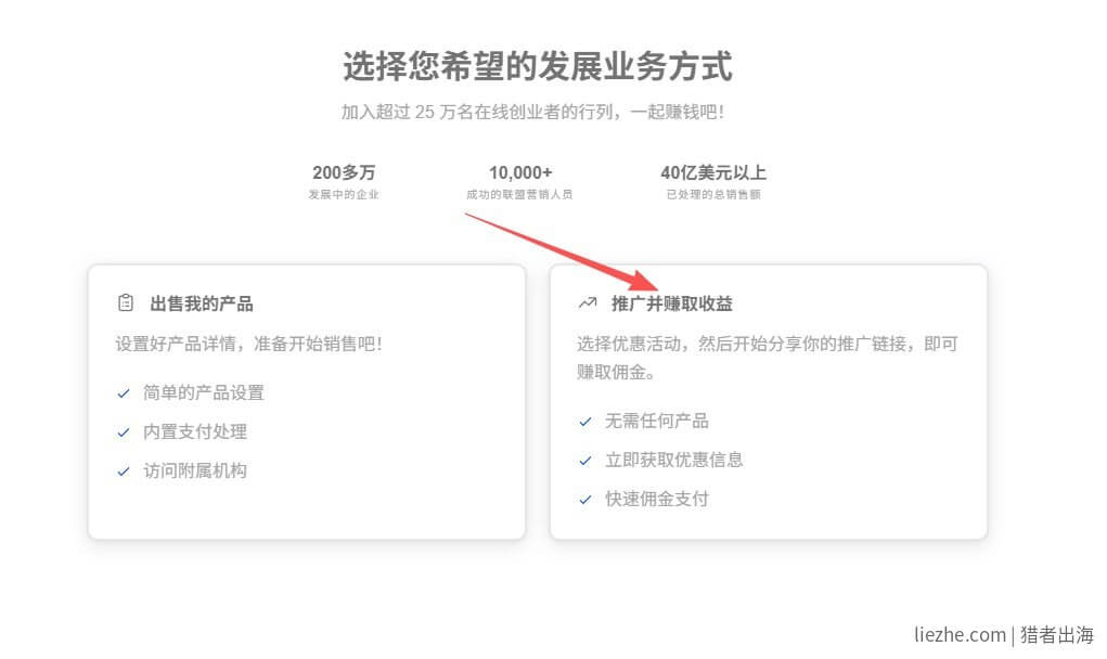 Digistore24选择业务方式推广并赚取收益