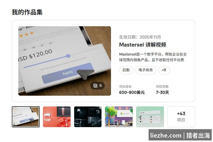 Motion Graphics设计师作品集案例(项目报价600-800美金)