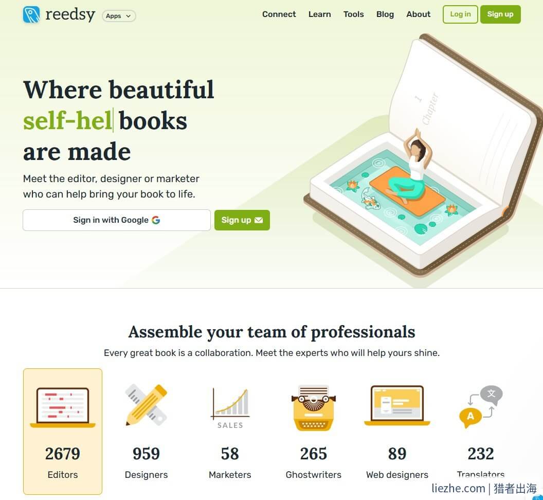 Reedsy平台首页2679名Editors专业人才网络