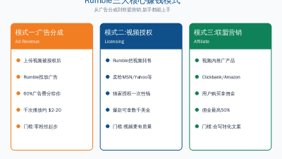 Rumble赚钱教程:YouTube替代平台Rumble赚美金完整指南2026