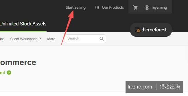 ThemeForest点击Start Selling开始作者入驻