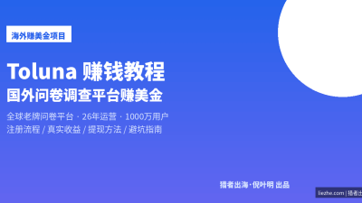 Toluna赚钱教程:国外问卷调查平台赚美金的完整玩法和真实收益