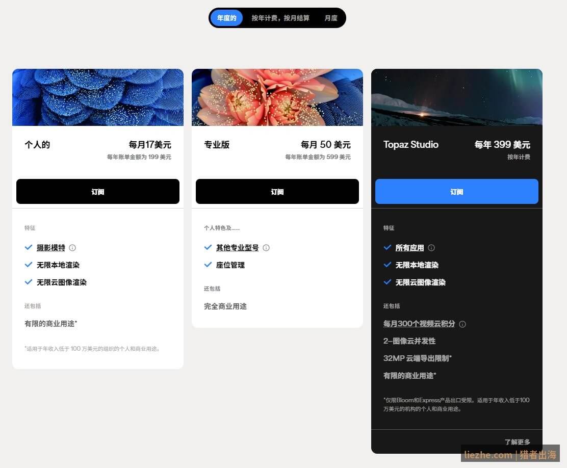 Topaz Photo AI 2026最新订阅价格