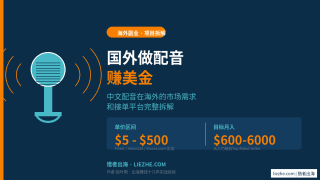 国外做配音赚美金：中文配音在海外的市场需求和接单平台拆解