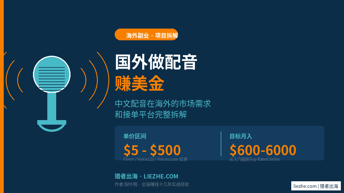 海外中文配音赚美金项目封面图猎者出海