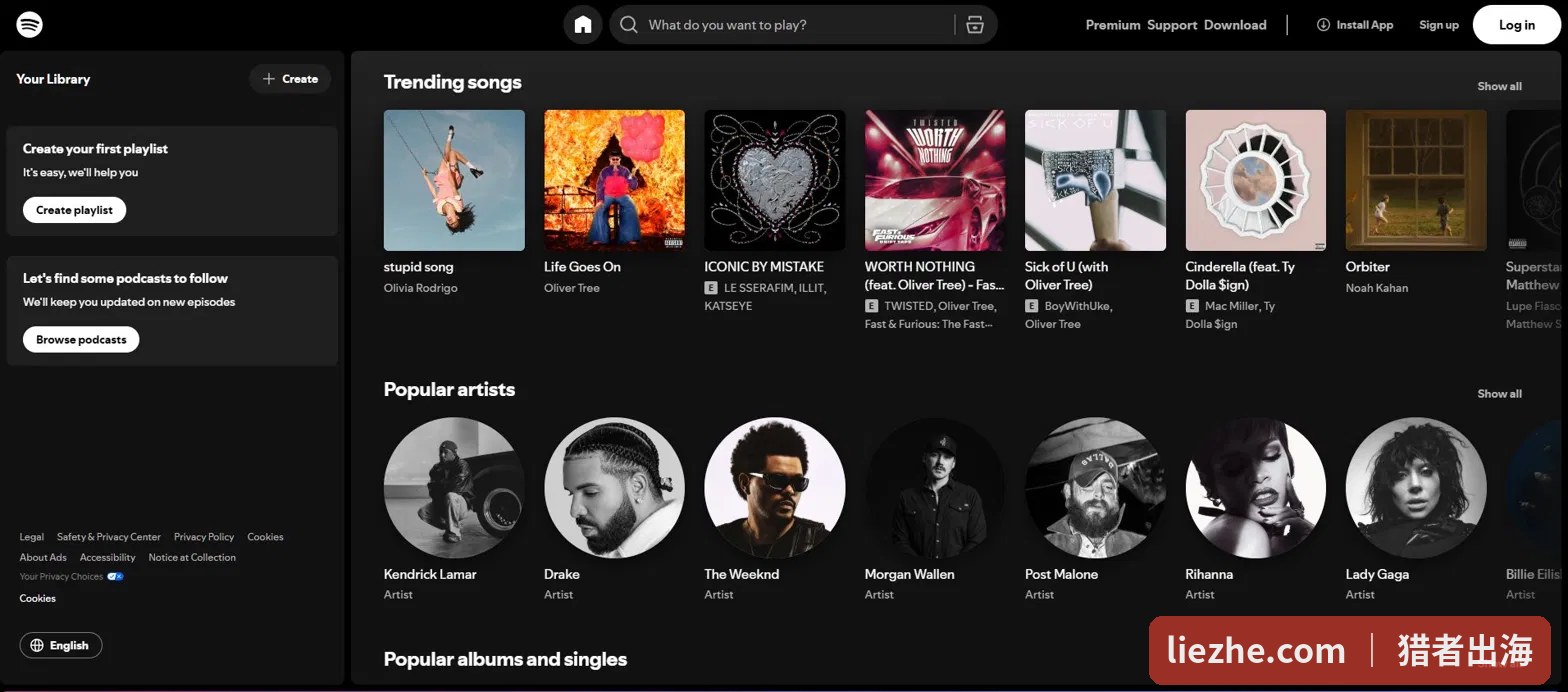 Spotify音乐平台,原创音乐可上架获得流媒体分成