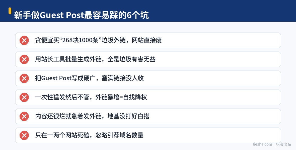 新手做Guest Post最容易踩的六个坑避坑清单