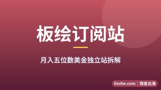 数字绘画独立站拆解：一个人靠板绘订阅月入五位数美金