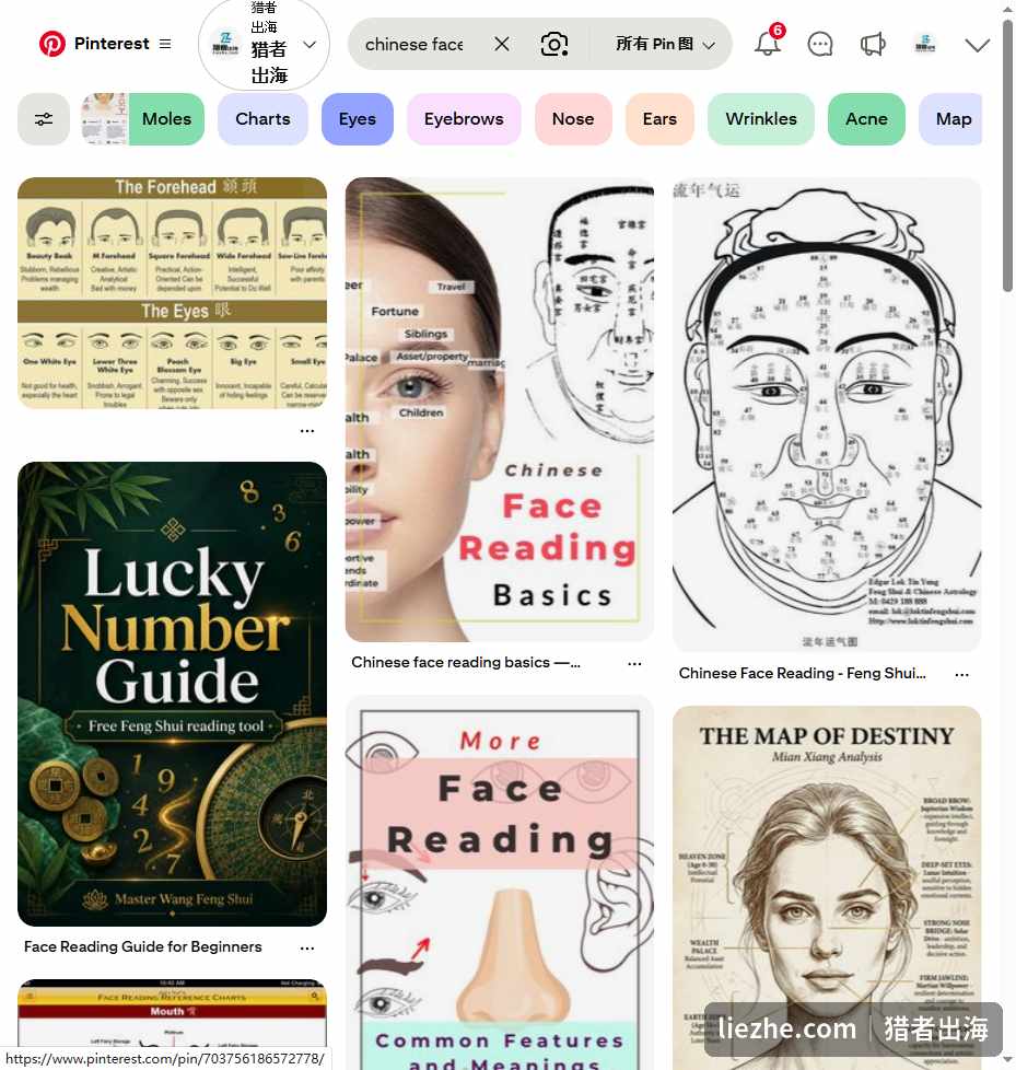 Etsy 站内 chinese face reading 搜索数据转化率极高