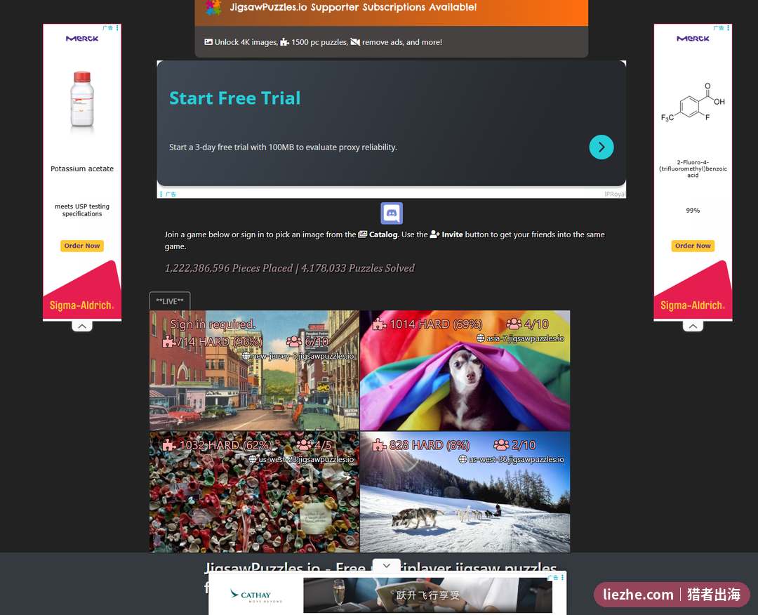 jigsawpuzzles.io Semrush域名概览Authority Score