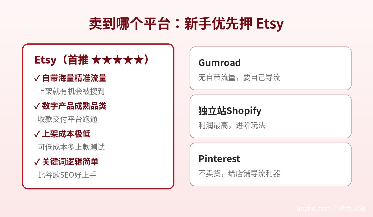 真心话大冒险数字产品销售平台对比 Etsy首推Gumroad独立站Pinterest
