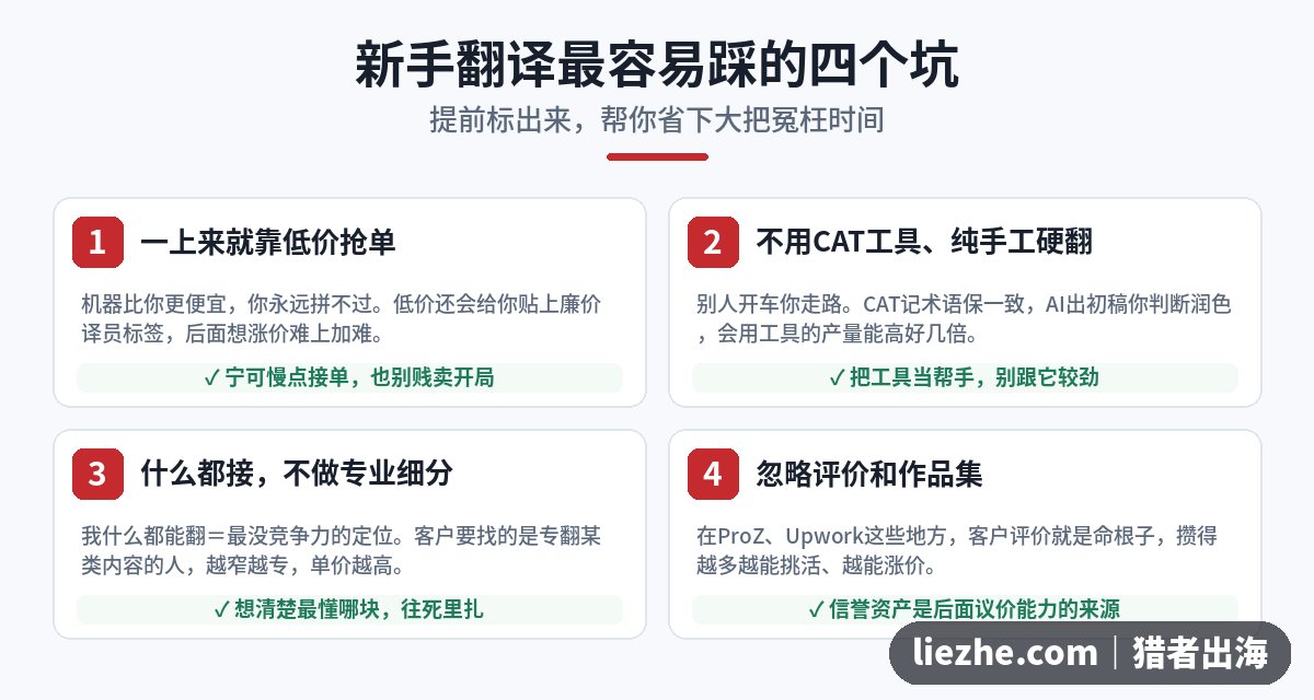 新手翻译最容易踩的四个坑与对应解法清单