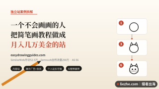 拆解easydrawingguides.com：不会画画也能把简笔画教程做成月入几万美金的站