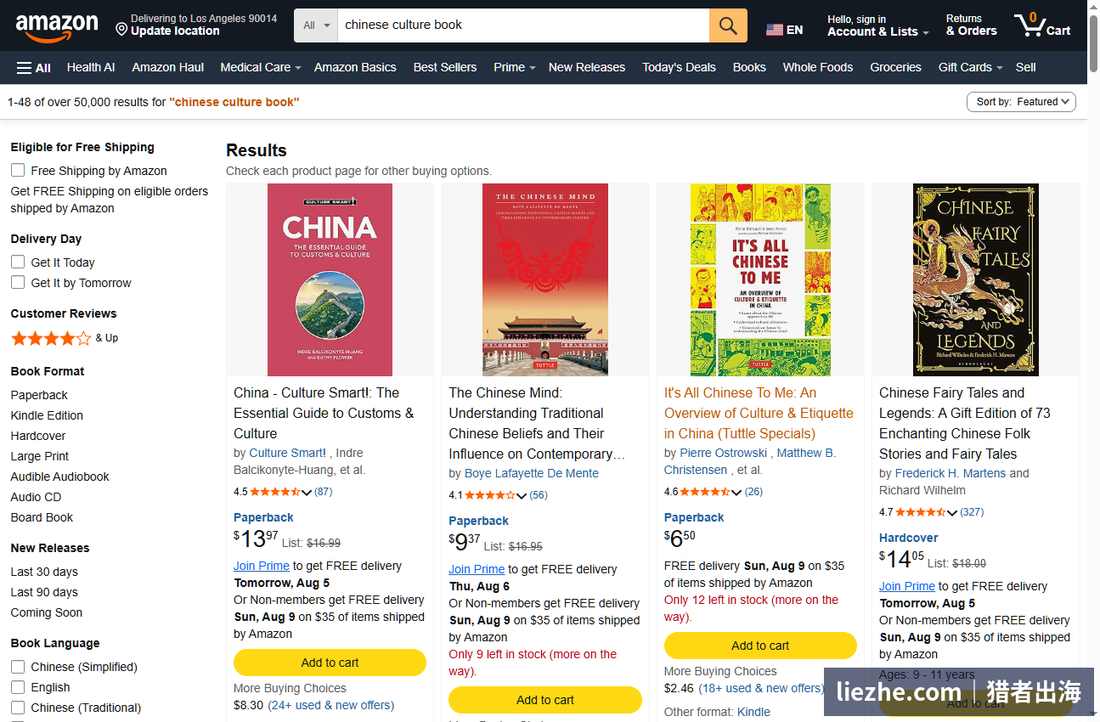 亚马逊搜索chinese culture book有超过5万个结果,多本讲中国文化和民间故事的书