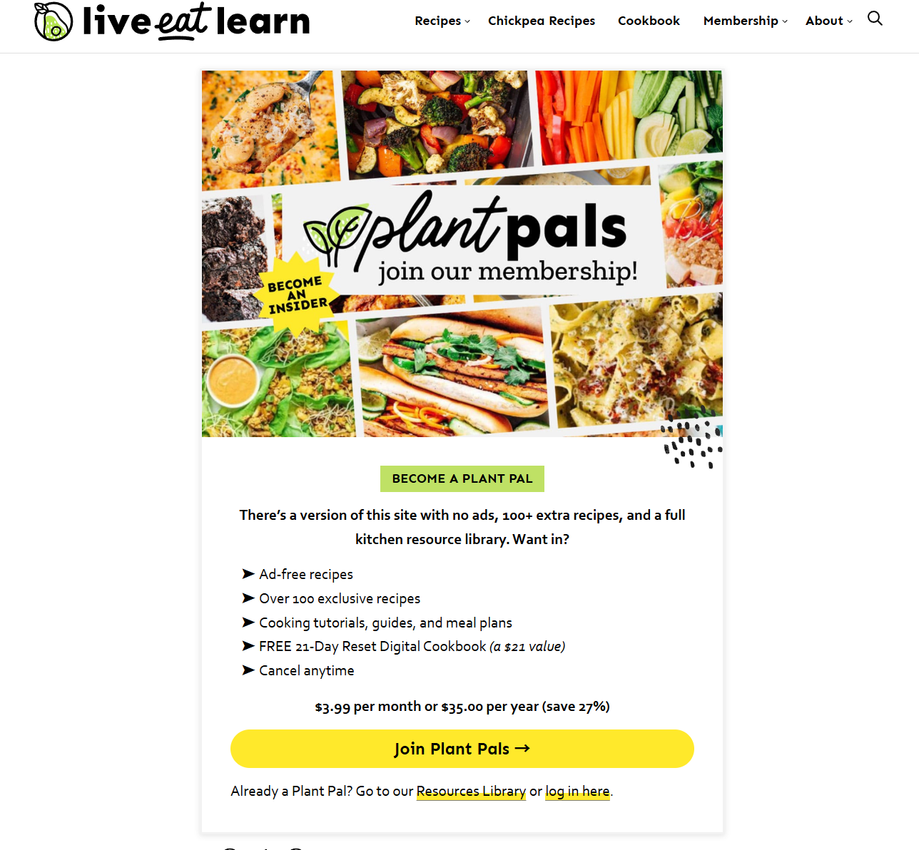 Live Eat Learn付费会员Plant Pals定价3.99美元月截图