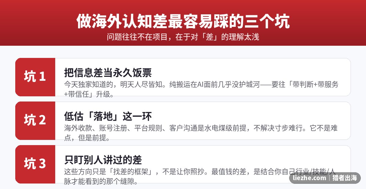 做海外认知差项目最容易踩的三个坑清单