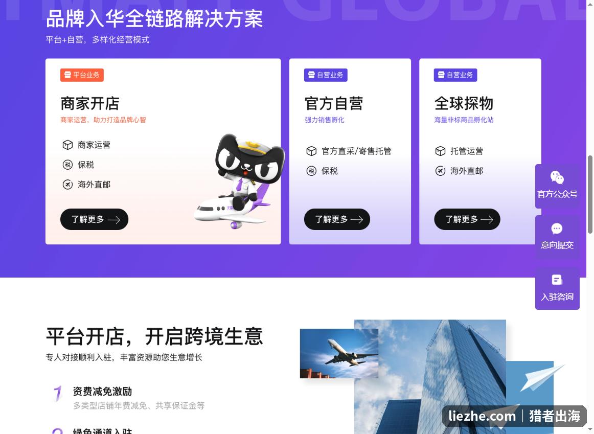 天猫国际品牌入华全链路解决方案,平台加自营多样化经营模式
