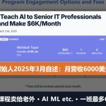 AI课程卖给老外：印度老师教资深程序员，自述月营收6000美金