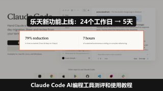 Claude Code AI编程工具测评和使用教程：乐天新功能上线时间缩短79%