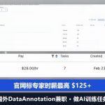 国外DataAnnotation兼职：做AI训练任务，官网标专家时薪最高125美元以上