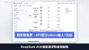 DeepSeek AI大模型测评和使用教程:网页版免费,API百万tokens输入1元起
