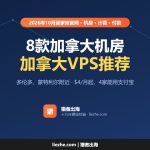 加拿大VPS推荐（2026）：8款多伦多、蒙特利尔机房VPS价格