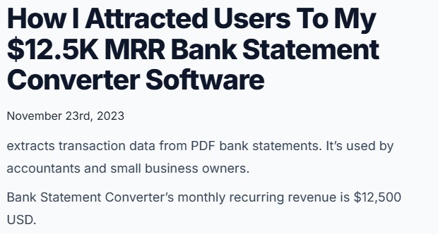 站长2023年11月采访里MRR 12500美金