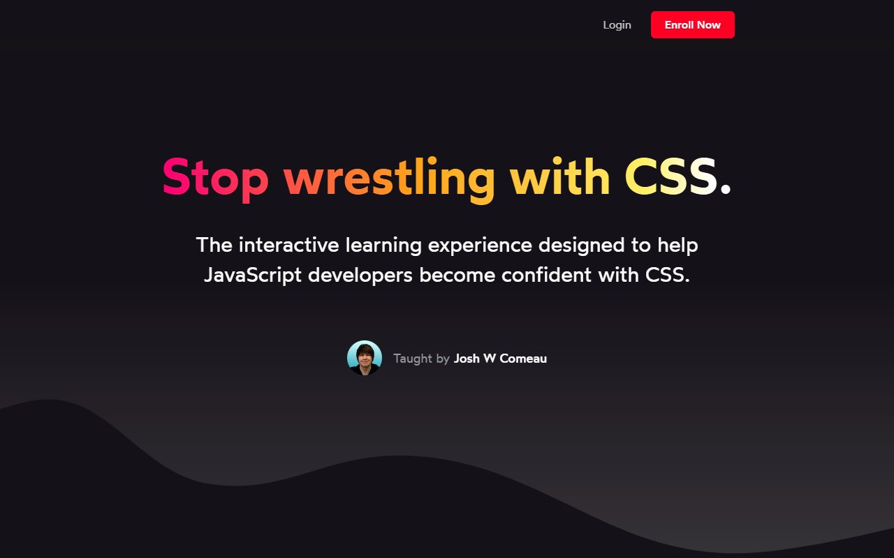 CSS for JavaScript Developers 课程官网首页