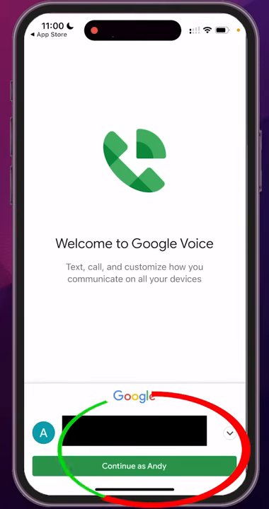 Google Voice手机App欢迎页:Welcome to Google Voice,Text, call, and customize how you communicate on all your devices