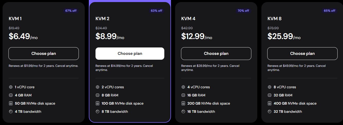 Hostinger巴西VPS价格:KVM 1每月6.49美元续费11.99美元,KVM 2每月8.99美元,KVM 4每月12.99美元,KVM 8每月25.99美元