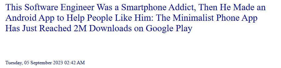 minimalist phone公司2023年9月新闻稿,Google Play下载达到200万