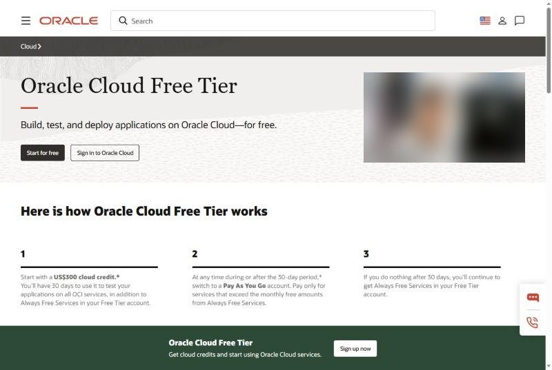 甲骨文Oracle Cloud Free Tier官网:先拿300美元赠金,30天内可转Pay As You Go,什么都不做继续用Always Free