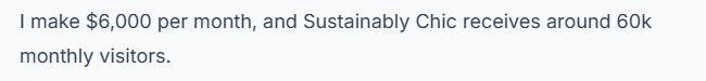 Sustainably Chic站长2021年1月公开采访原文:月入6000美金,月访客约6万