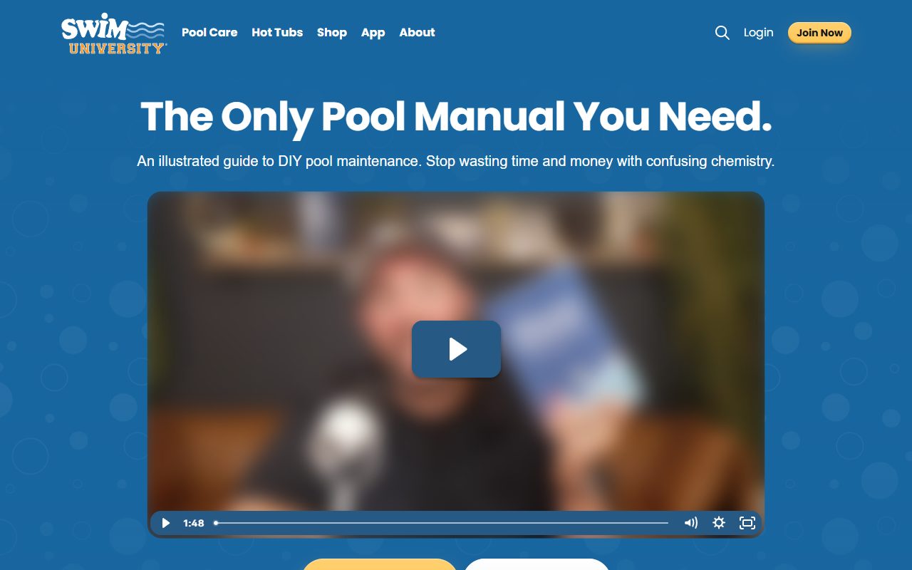 Swim University 自营数字手册 The Pool Care Handbook 官方销售页面