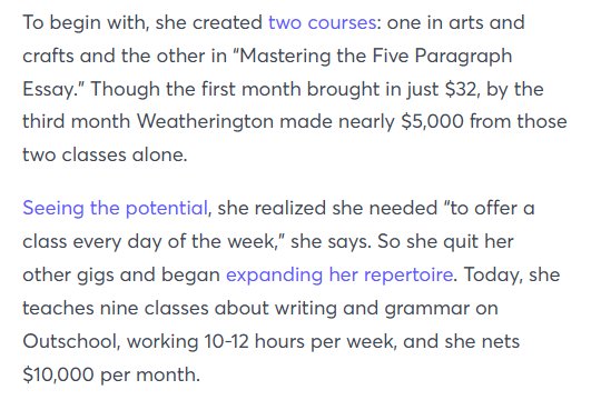 Teacher Jade在Outschool开的头两门课:第一个月32美金,第三个月近5000美金
