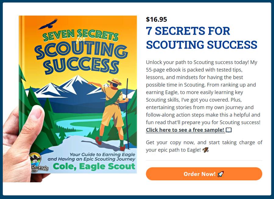 ScoutSmarts的电子书7 Secrets For Scouting Success,16.95美金