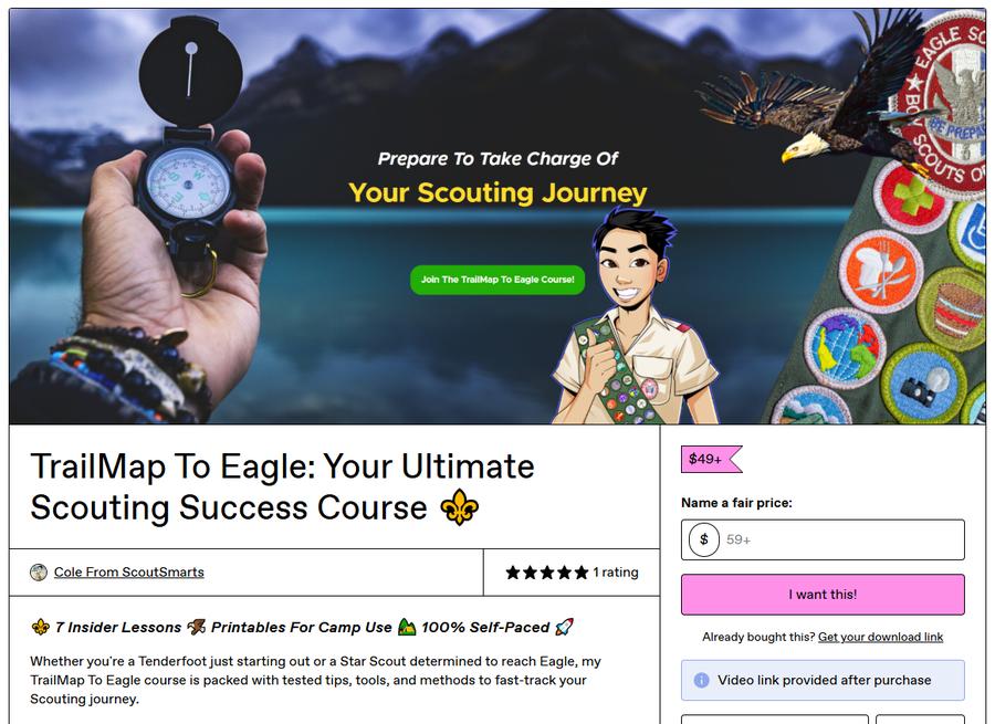 ScoutSmarts的课程TrailMap To Eagle,价格标签49美金起