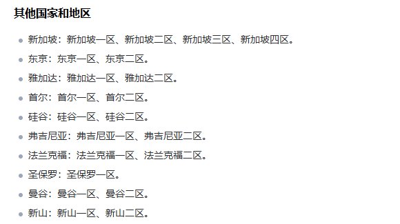 腾讯云轻量应用服务器地域文档,雅加达有雅加达一区、雅加达二区