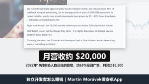 独立开发者怎么赚钱：Martin Morávek做安卓App，月营收2万美金