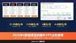 2026年6款超便宜的国外vps主机推荐