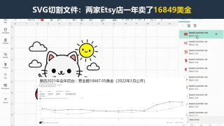 SVG切割文件赚钱：兼职卖家两家Etsy店一年卖了16849美金