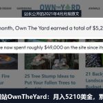 庭院利基网站拆解：花4.9万美金写600多篇文章，2021年4月月入5210美金