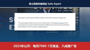 男士西装利基网站拆解:教人西装怎么选,2023年月入7000到1万美金